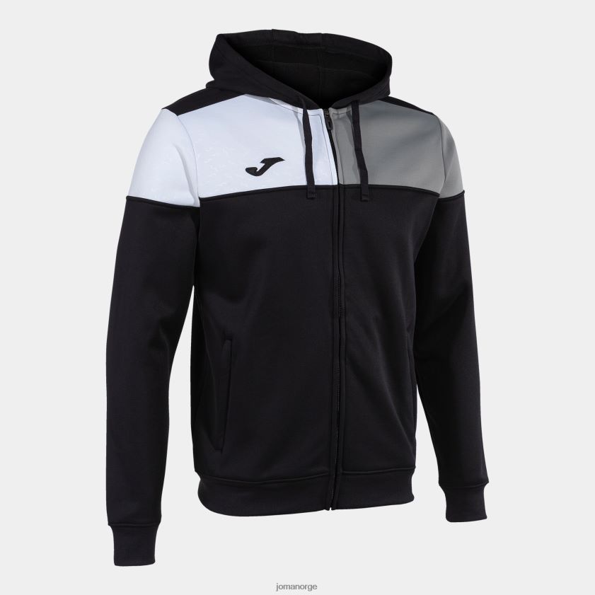 nei Joma hettejakke crew v svart grå hvit FBD0T0836 menn
