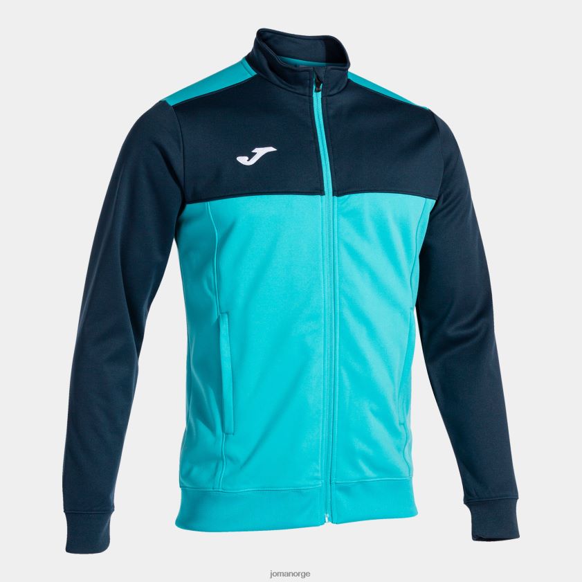 nei Joma jakkevinner fluorescerende turkis marineblå FBD0T0640 menn