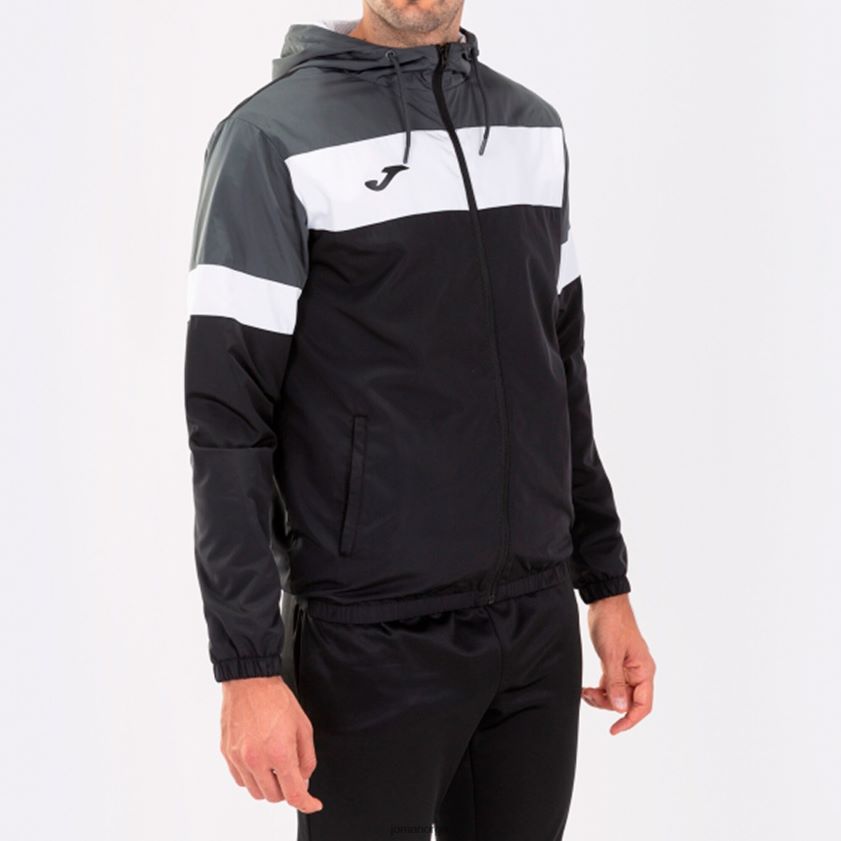 nei Joma regnjakke crew iv svart mørkegrå FBD0T0271 menn