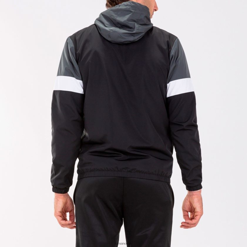 nei Joma regnjakke crew iv svart mørkegrå FBD0T0271 menn