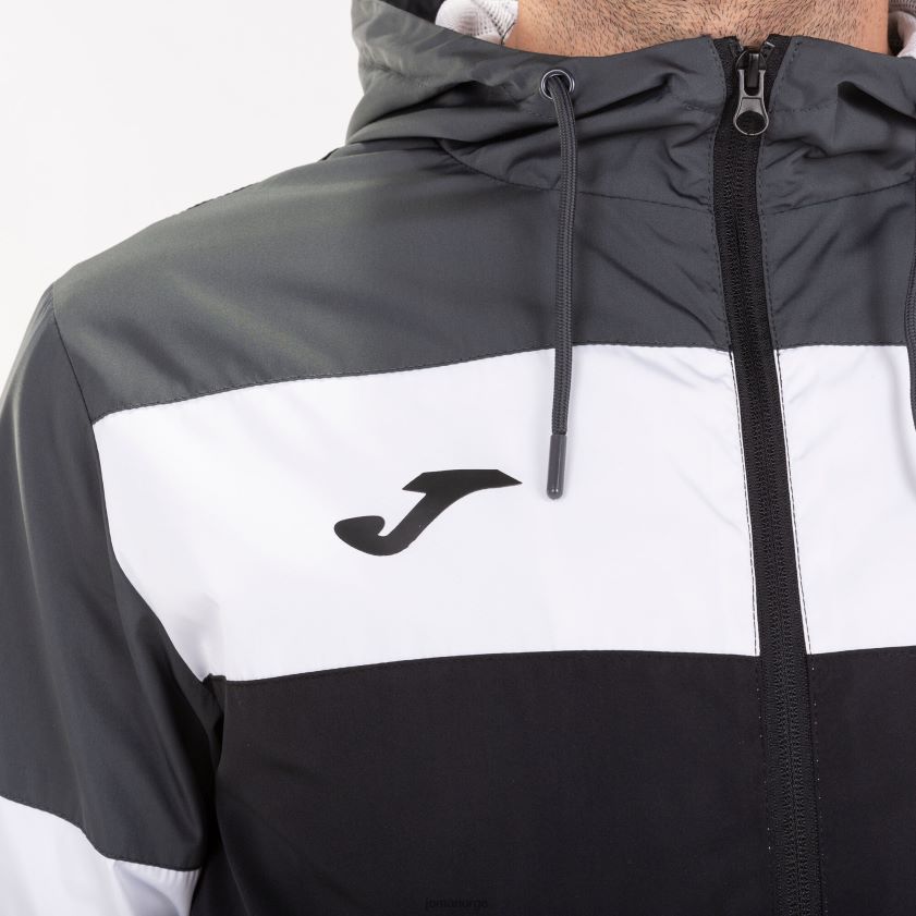 nei Joma regnjakke crew iv svart mørkegrå FBD0T0271 menn