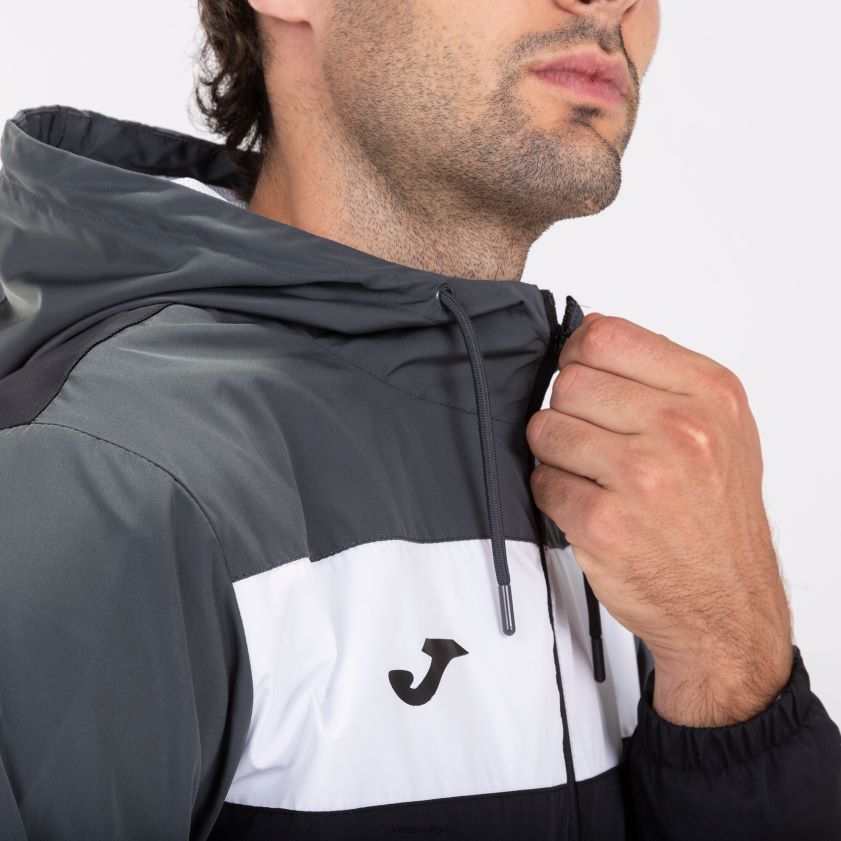 nei Joma regnjakke crew iv svart mørkegrå FBD0T0271 menn