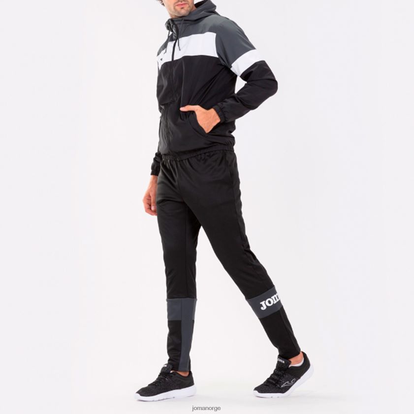 nei Joma regnjakke crew iv svart mørkegrå FBD0T0271 menn