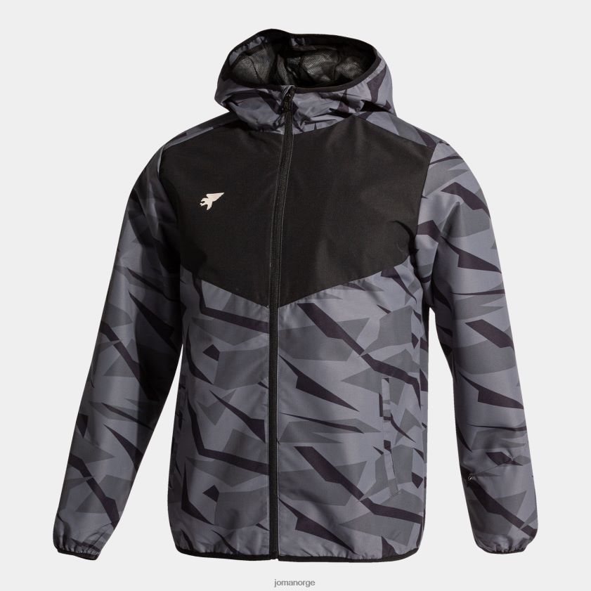 nei Joma regnjakke explorer mørk grå svart FBD0T01202 menn