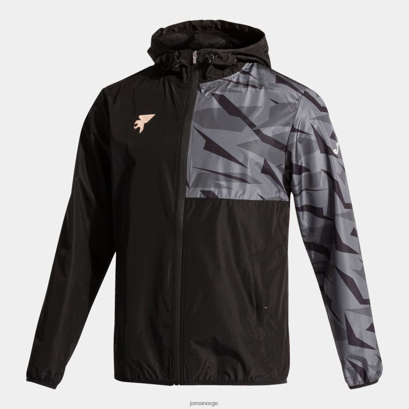 nei Joma regnjakke explorer svart mørkegrå FBD0T01140 menn