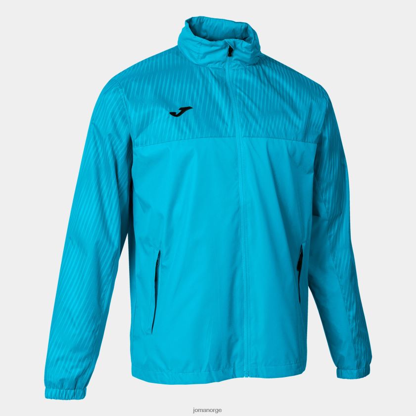 nei Joma regnjakke montreal fluorescerende turkis FBD0T0268 menn