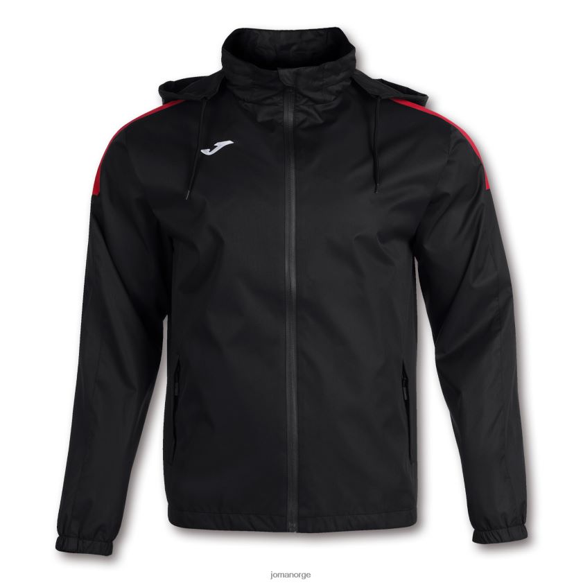 nei Joma regnjakke trivor svart, rød FBD0T03565 menn