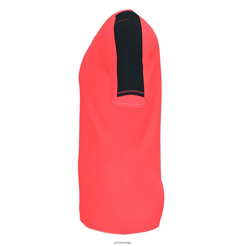nei Joma skjorte kortermet akademi iii fluorescerende korallsvart FBD0T04425 menn