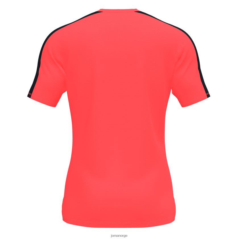 nei Joma skjorte kortermet akademi iii fluorescerende korallsvart FBD0T04425 menn