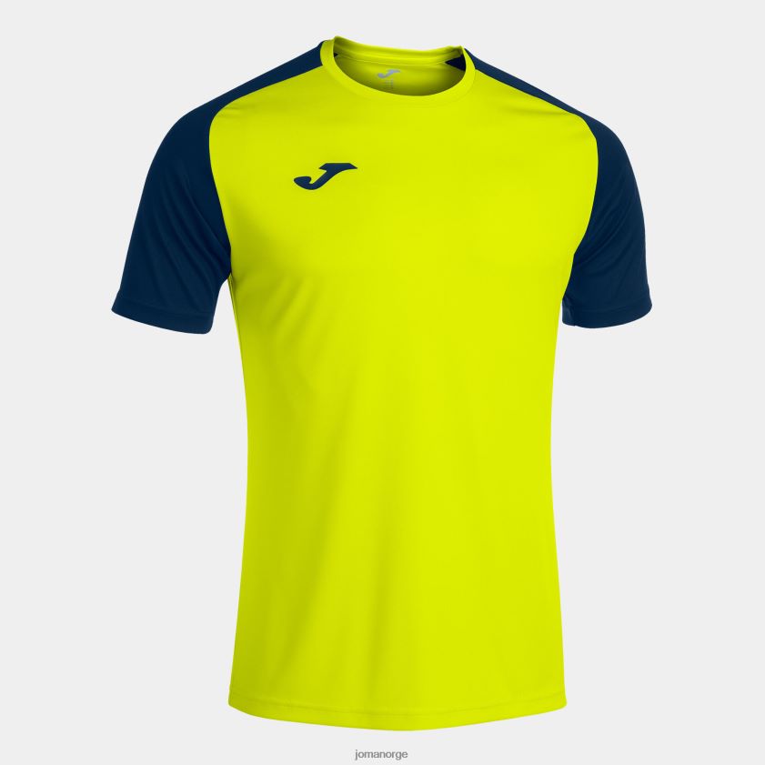 nei Joma skjorte kortermet akademi iv fluorescerende gul marineblå FBD0T02968 menn