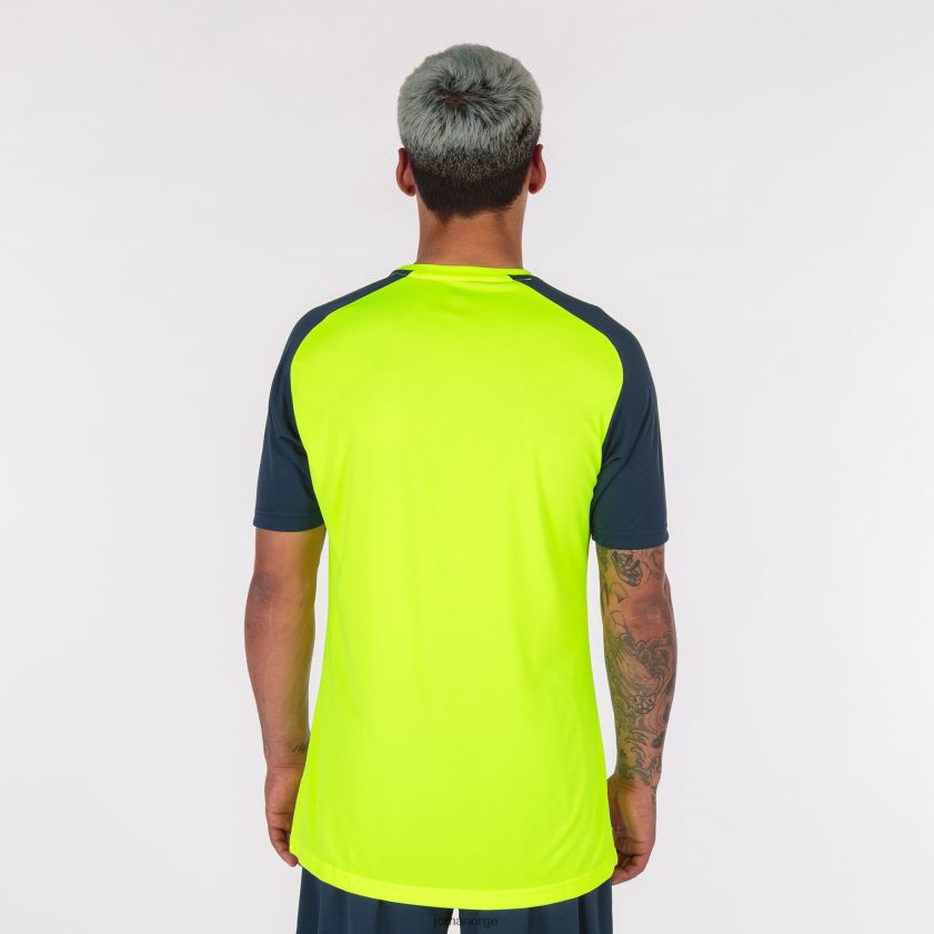 nei Joma skjorte kortermet akademi iv fluorescerende gul marineblå FBD0T02968 menn