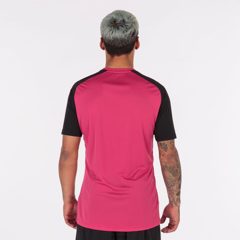 nei Joma skjorte kortermet akademi iv fuchsia svart FBD0T04251 menn