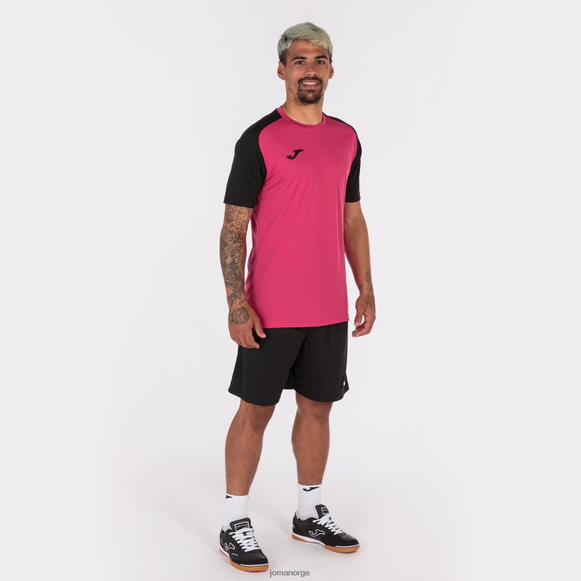 nei Joma skjorte kortermet akademi iv fuchsia svart FBD0T04251 menn
