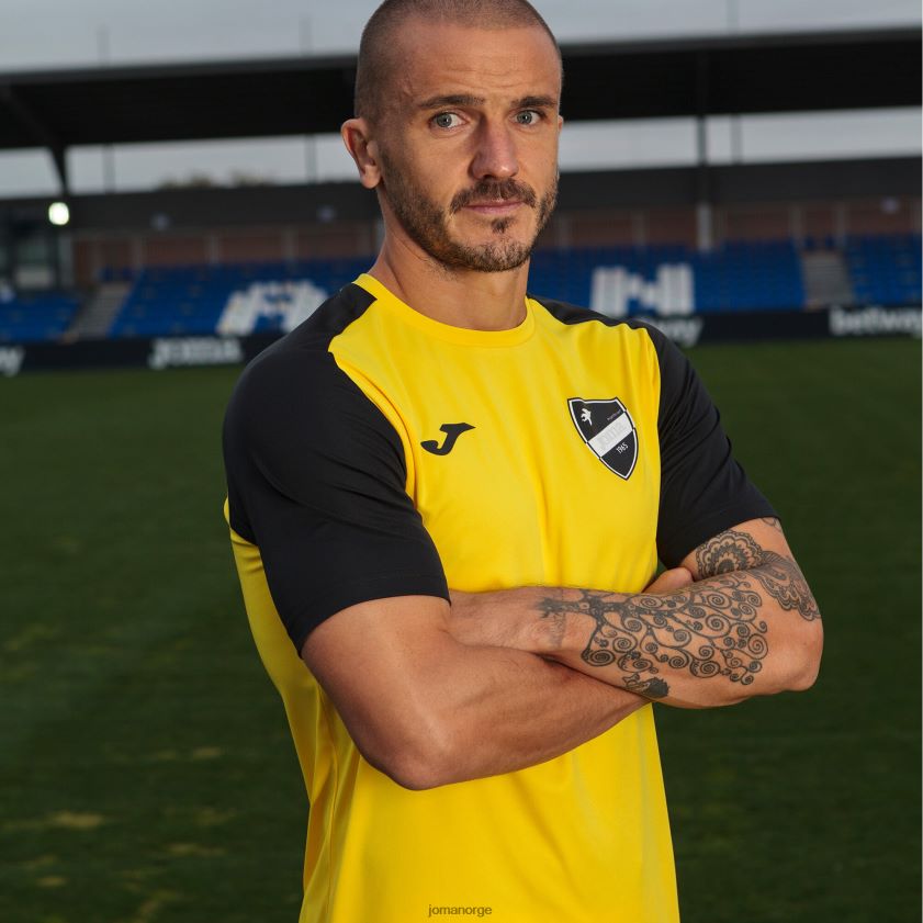 nei Joma skjorte kortermet akademi iv gul svart FBD0T03299 menn