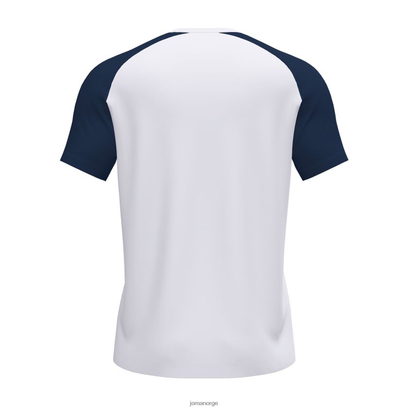 nei Joma skjorte kortermet akademi iv hvit marineblå FBD0T03094 menn