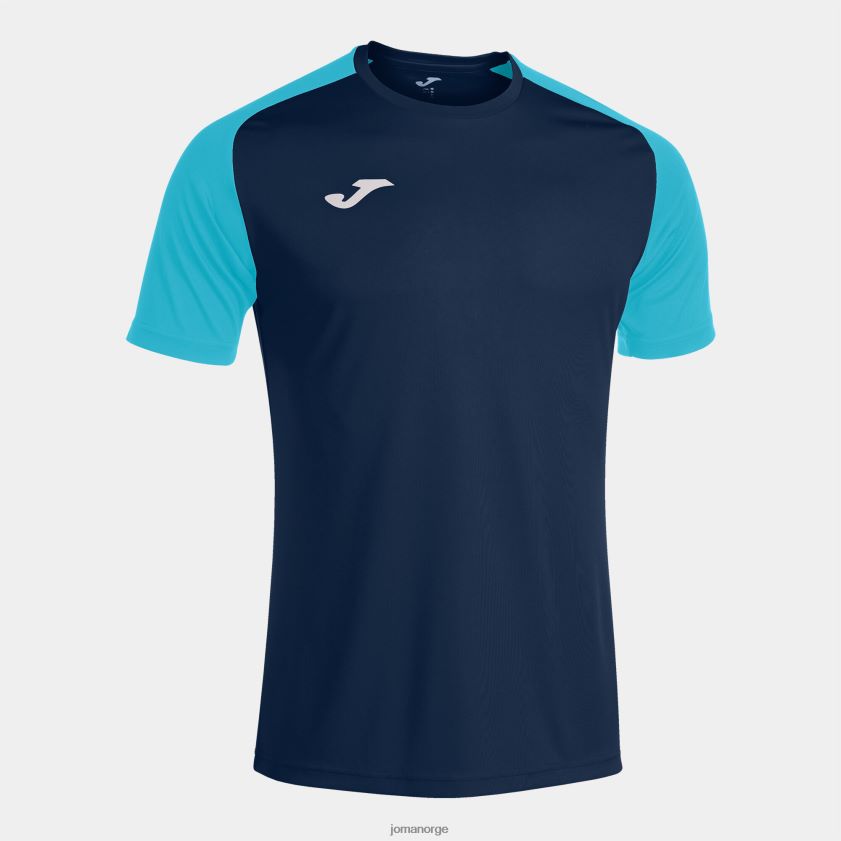 nei Joma skjorte kortermet akademi iv marineblå fluorescerende turkis FBD0T03098 menn