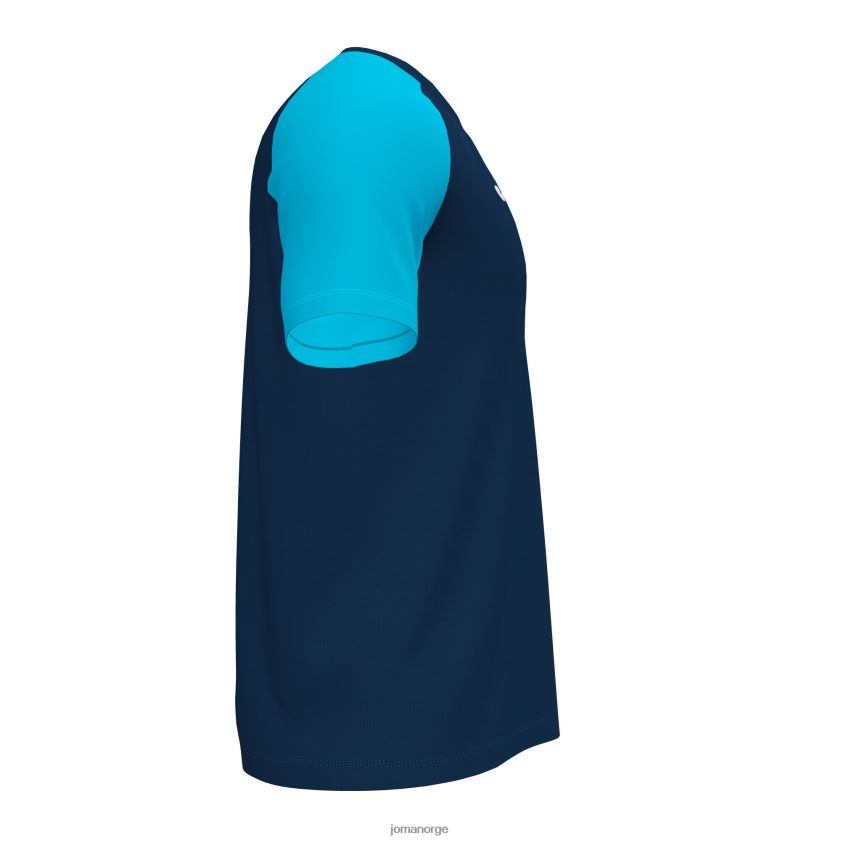 nei Joma skjorte kortermet akademi iv marineblå fluorescerende turkis FBD0T03098 menn
