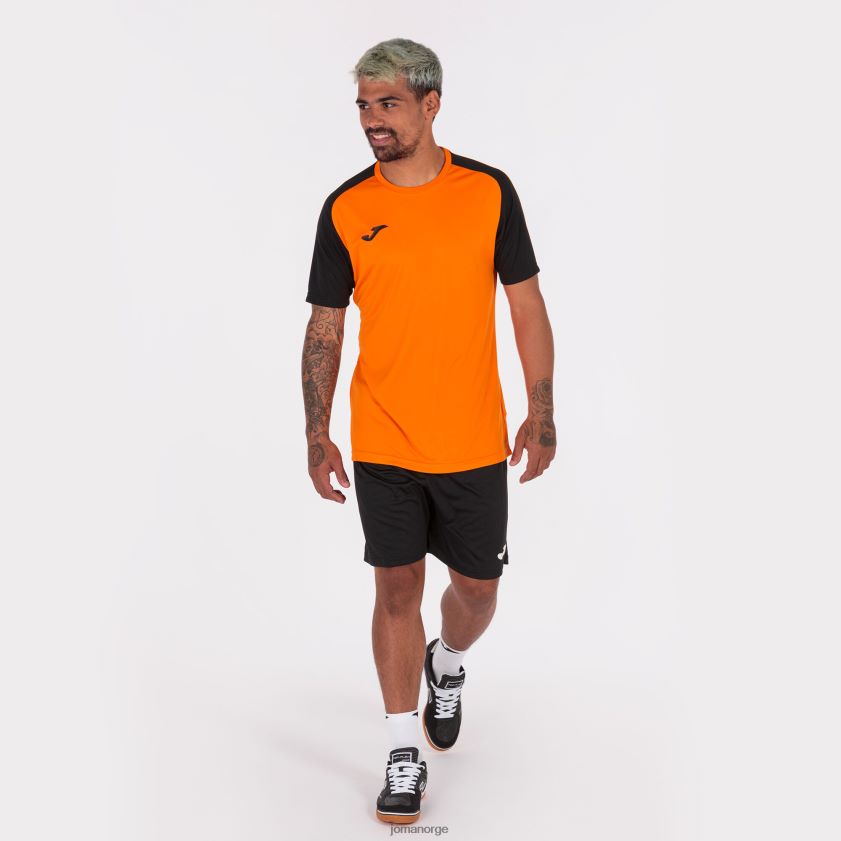 nei Joma skjorte kortermet akademi iv oransje svart FBD0T04304 menn