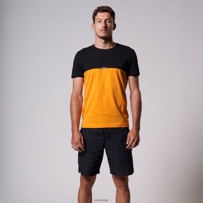 nei Joma skjorte kortermet california svart oransje FBD0T087 menn