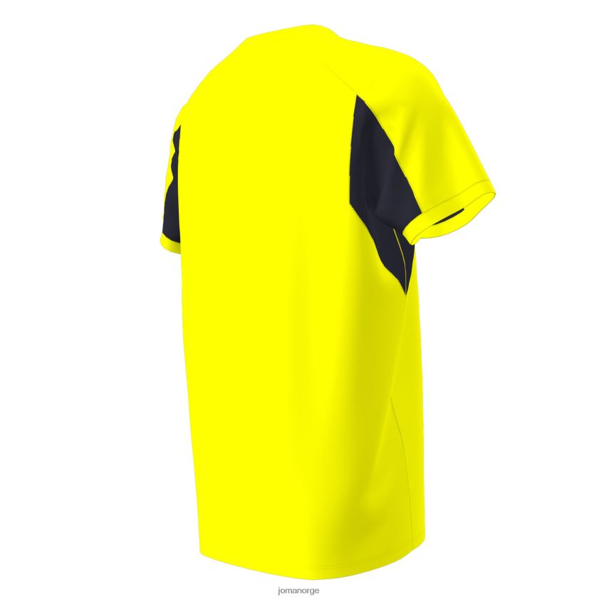 nei Joma skjorte kortermet colle fluorescerende gul svart FBD0T0938 menn