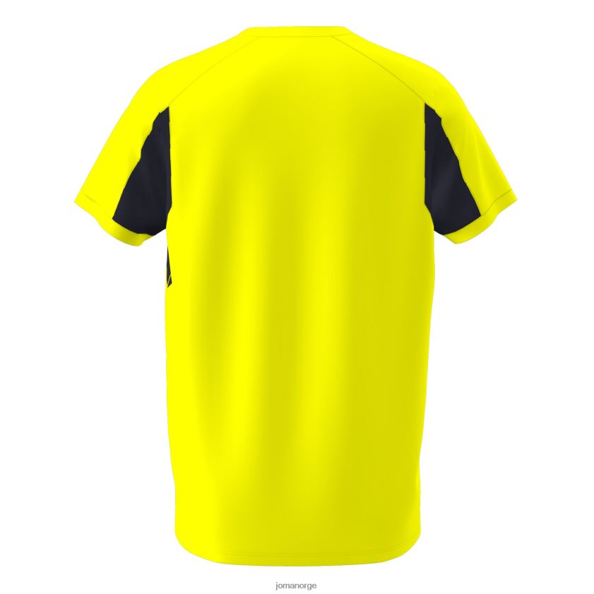 nei Joma skjorte kortermet colle fluorescerende gul svart FBD0T0938 menn
