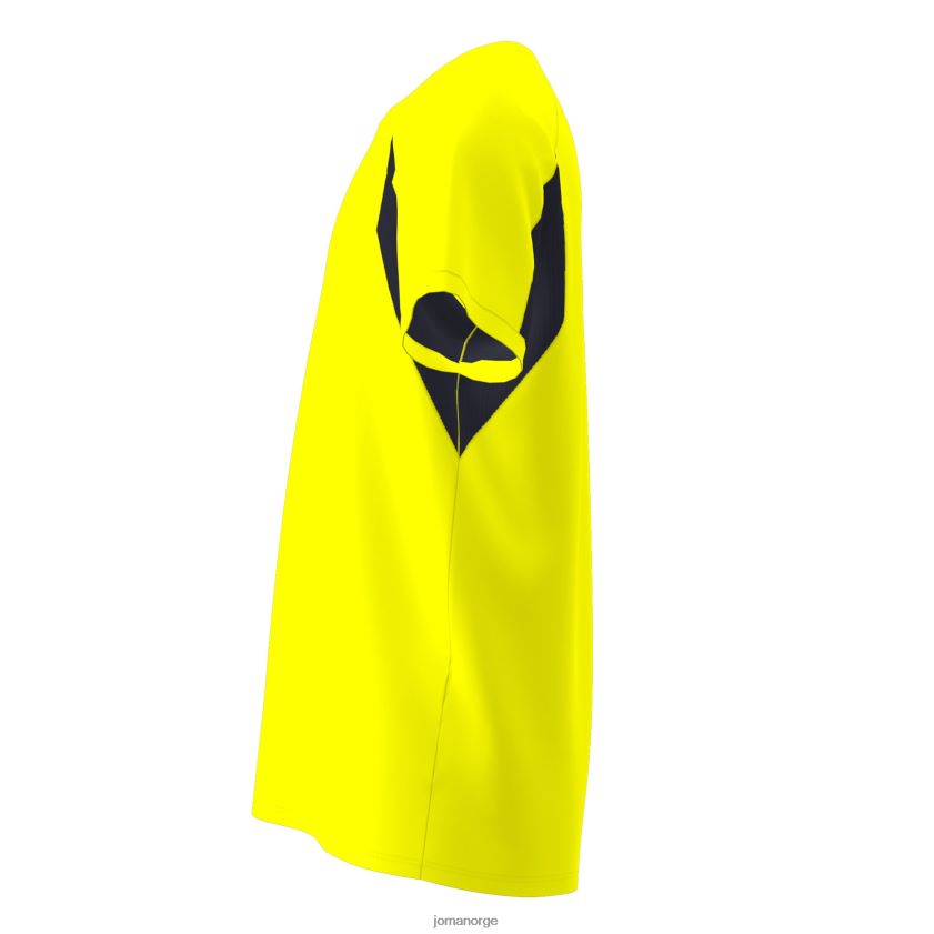 nei Joma skjorte kortermet colle fluorescerende gul svart FBD0T0938 menn