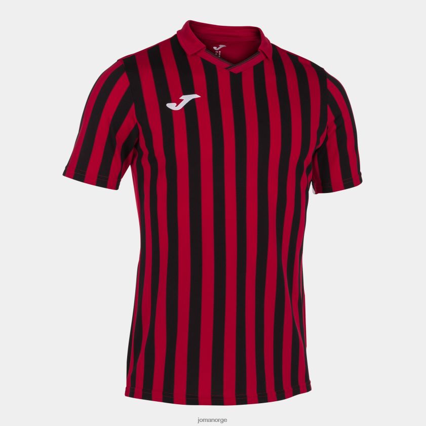 nei Joma skjorte kortermet copa ii rød svart FBD0T04498 menn