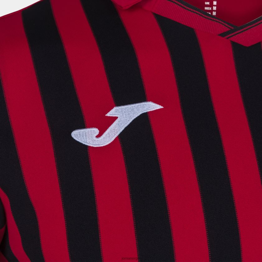 nei Joma skjorte kortermet copa ii rød svart FBD0T04498 menn