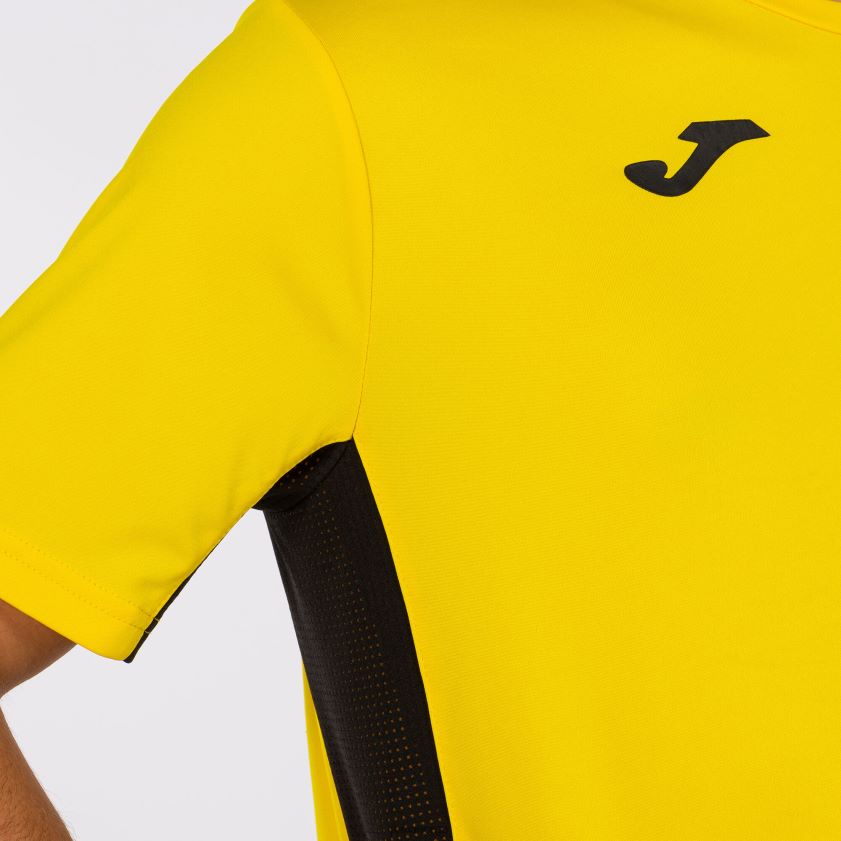 nei Joma skjorte kortermet cosenza gul svart FBD0T01257 menn