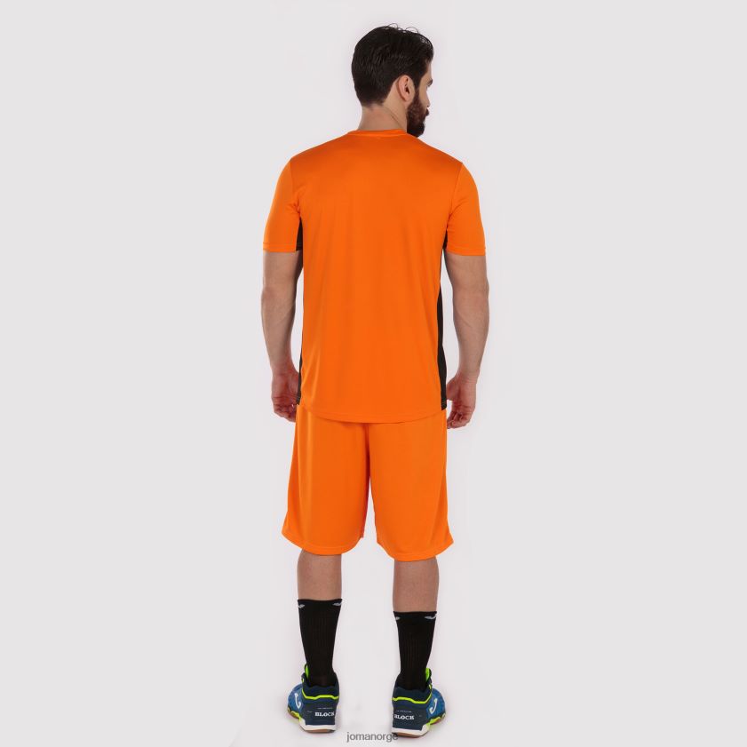 nei Joma skjorte kortermet cosenza oransje svart FBD0T01267 menn