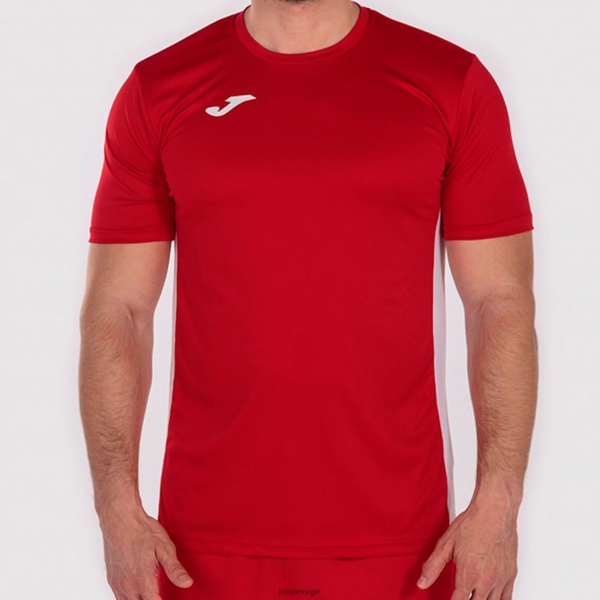 nei Joma skjorte kortermet cosenza rød Hvit FBD0T03141 menn