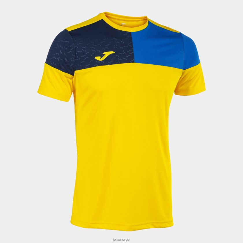 nei Joma skjorte kortermet crew v gul kongeblå marineblå FBD0T0883 menn