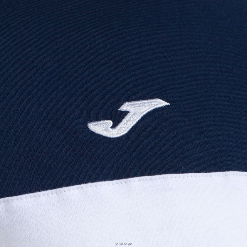 nei Joma skjorte kortermet crew v hvit marineblå FBD0T0868 menn