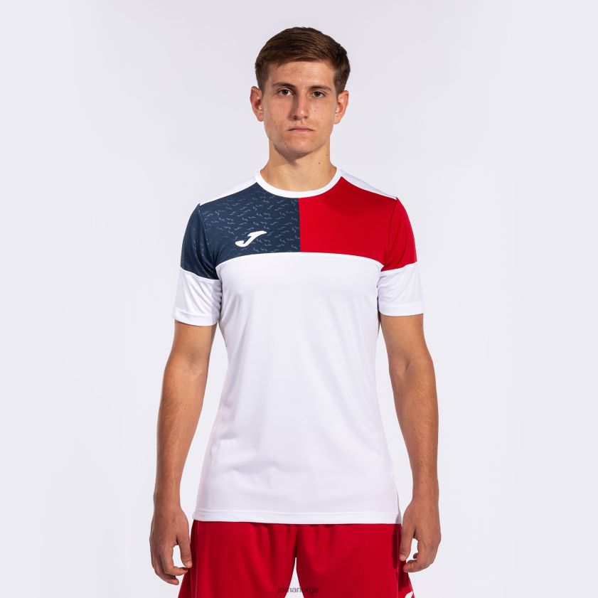 nei Joma skjorte kortermet crew v hvit rød marineblå FBD0T0882 menn