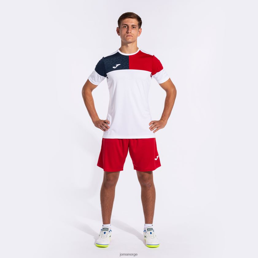 nei Joma skjorte kortermet crew v hvit rød marineblå FBD0T0882 menn