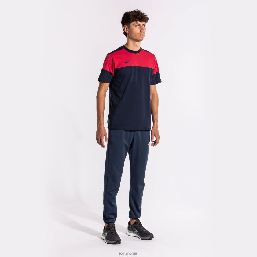 nei Joma skjorte kortermet crew v marineblå rød FBD0T0381 menn