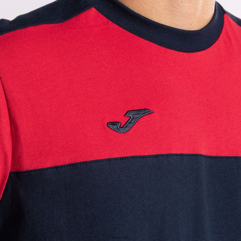 nei Joma skjorte kortermet crew v marineblå rød FBD0T0381 menn