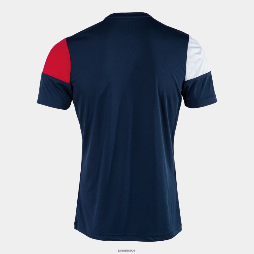 nei Joma skjorte kortermet crew v marineblå rød hvit FBD0T02922 menn