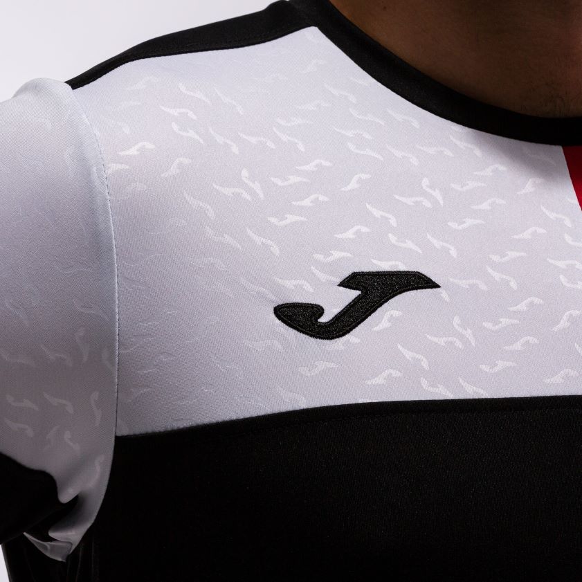 nei Joma skjorte kortermet crew v svart rød hvit FBD0T04455 menn