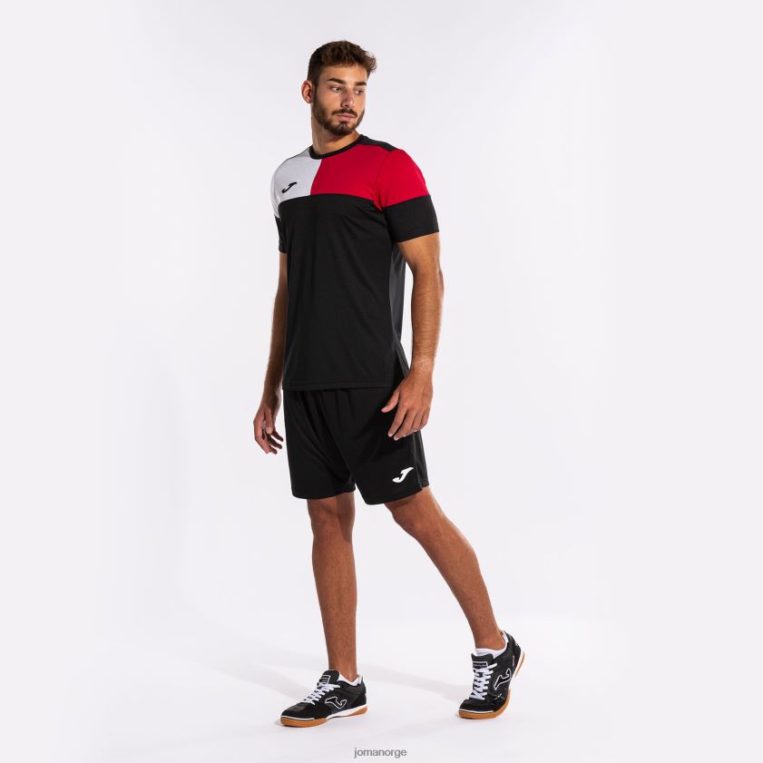 nei Joma skjorte kortermet crew v svart rød hvit FBD0T04455 menn