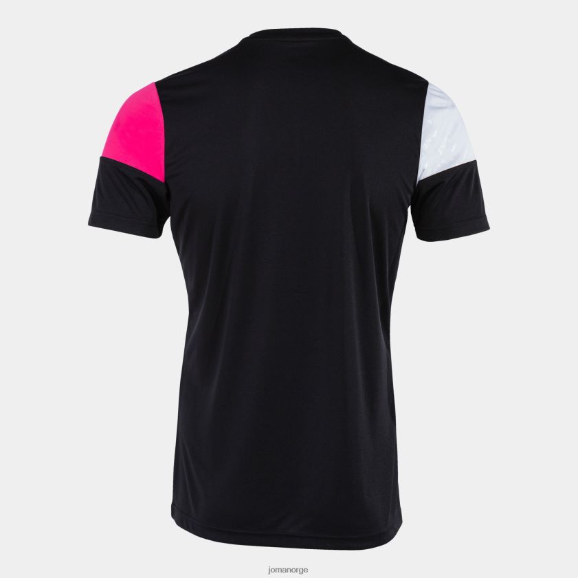 nei Joma skjorte kortermet crew v svart rosa hvit FBD0T02920 menn