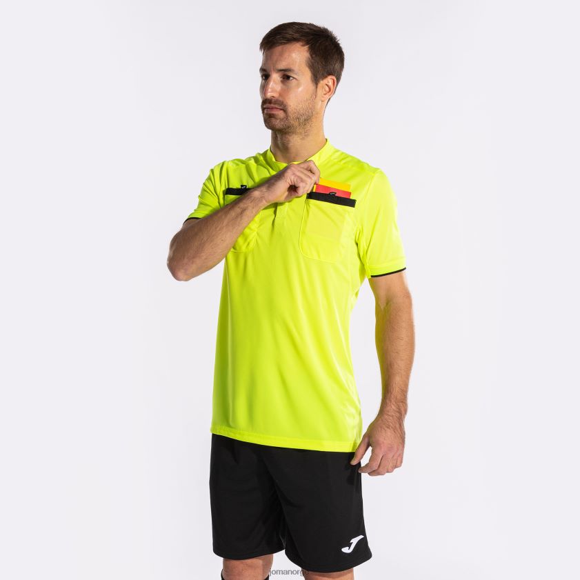 nei Joma skjorte kortermet dommer fluorescerende gul FBD0T097 menn