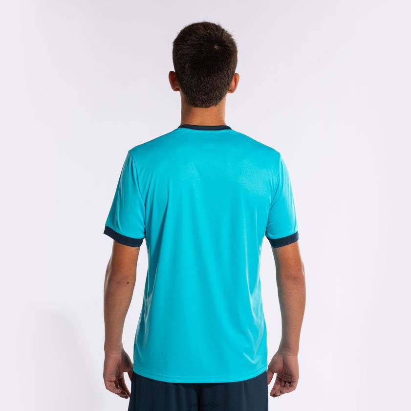 nei Joma skjorte kortermet domstol fluorescerende turkis marineblå hvit FBD0T03284 menn