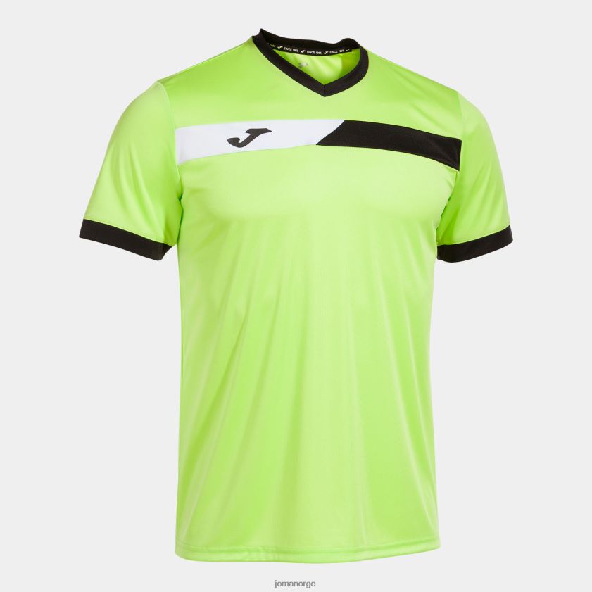 nei Joma skjorte kortermet domstol lime svart hvit FBD0T03222 menn