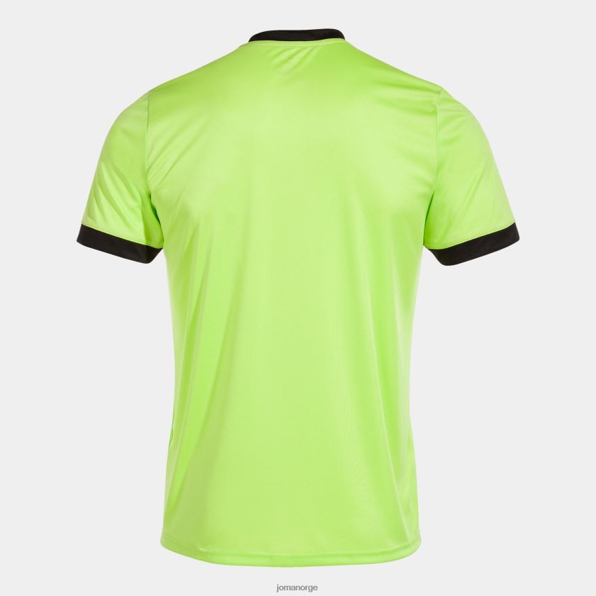 nei Joma skjorte kortermet domstol lime svart hvit FBD0T03222 menn