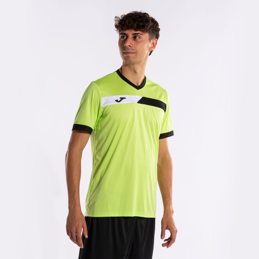 nei Joma skjorte kortermet domstol lime svart hvit FBD0T03222 menn