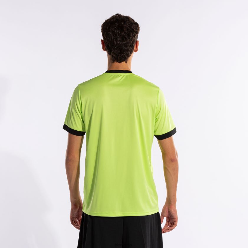 nei Joma skjorte kortermet domstol lime svart hvit FBD0T03222 menn