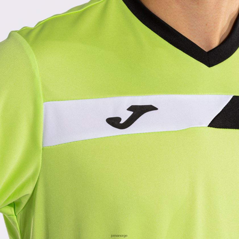 nei Joma skjorte kortermet domstol lime svart hvit FBD0T03222 menn