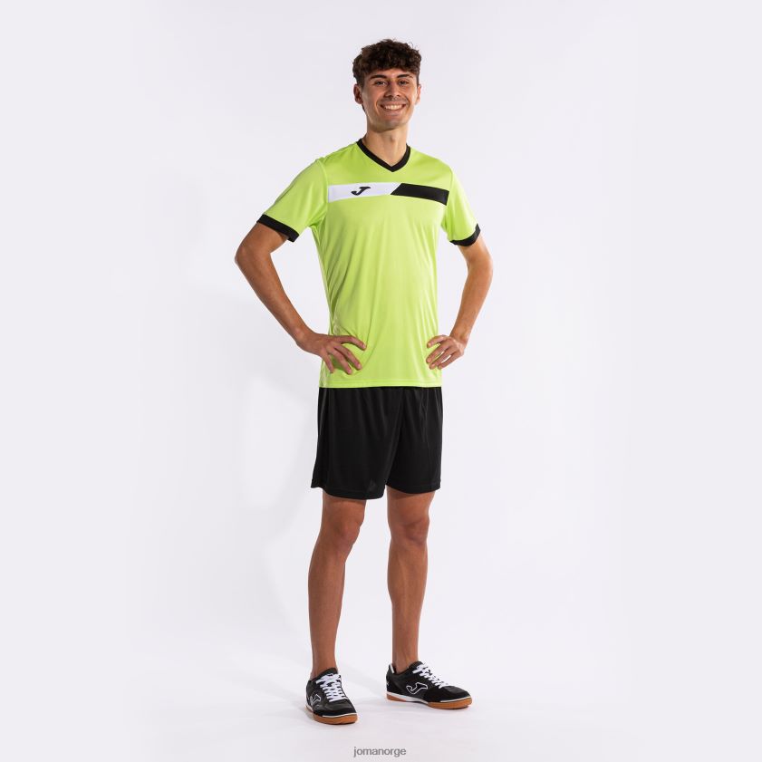 nei Joma skjorte kortermet domstol lime svart hvit FBD0T03222 menn