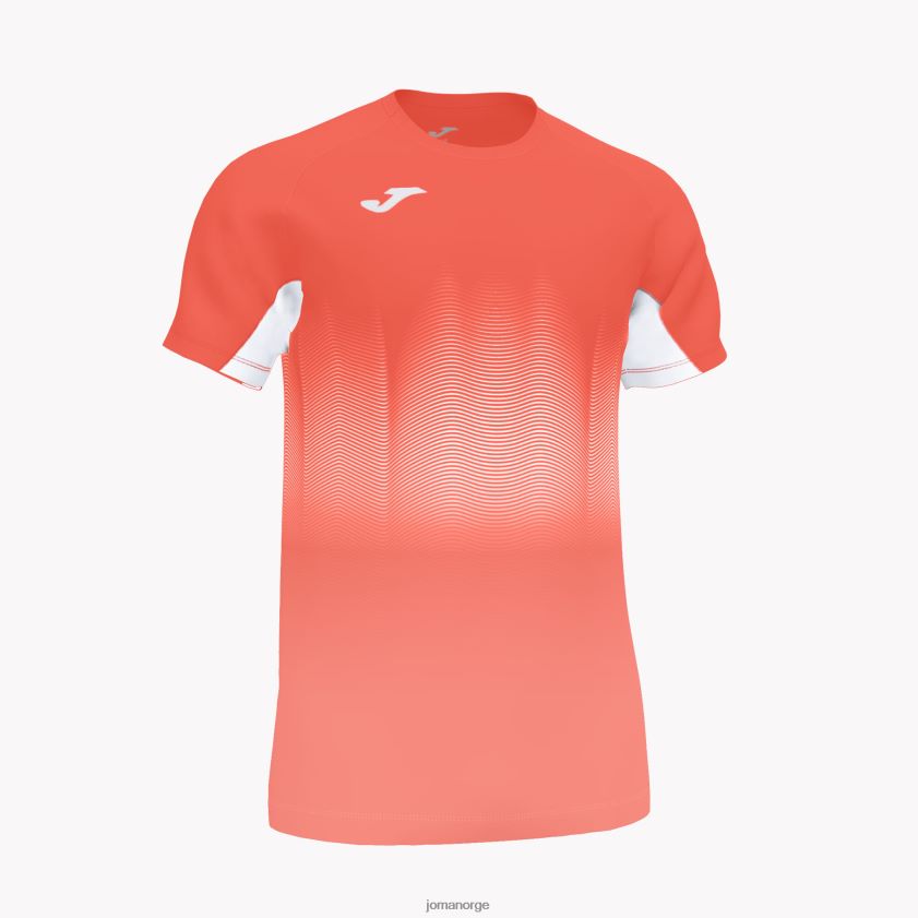 nei Joma skjorte kortermet elite vii fluorescerende korallhvit FBD0T04355 menn